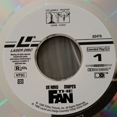 The Fan 1996 LaserDisc like new, thriller