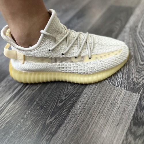 Yeezy women's sneakers size 38, beige-white