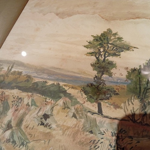 Watercolour painting by F.G. Parret 1920 used, framed 51x71cm