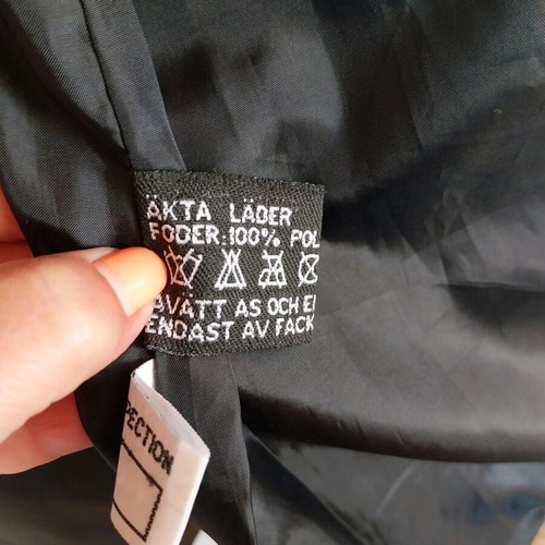 Men's leather coat Leather Man black like new, size 54