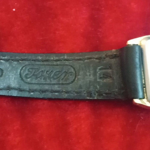 Orient VX tank quartz watch Japan, vintage, leather strap