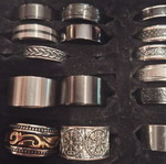 Stainless Steel Men's Rings No 12 like new, pack of 40