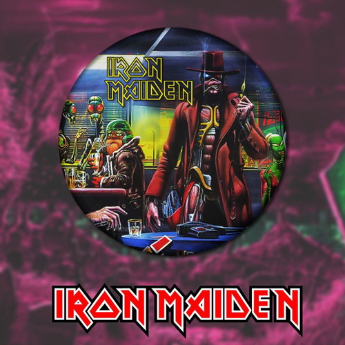 Iron Maiden pins set of 8, 3cm, high resolution, new