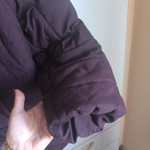 Women's long jacket like new, size L, purple pink