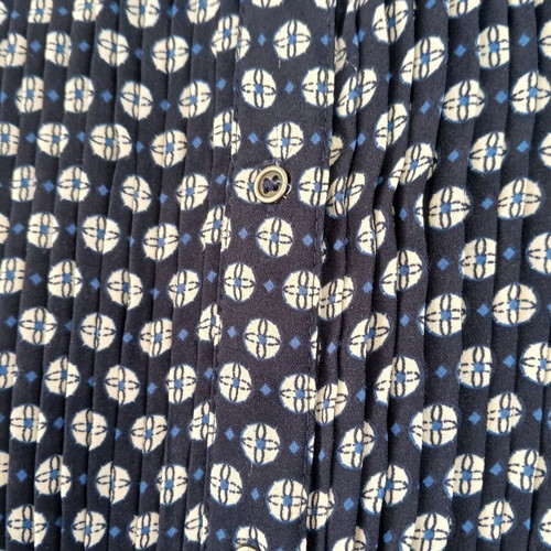 H&M long sleeveless shirt dress, blue multicolor, size 4XL / 48