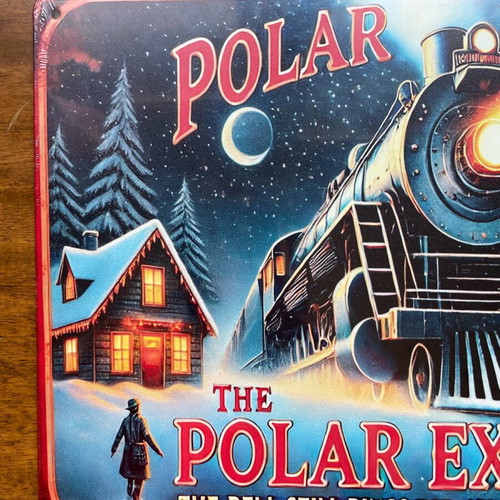 Polar Express Christmas metal wall sign 20x30cm brand new