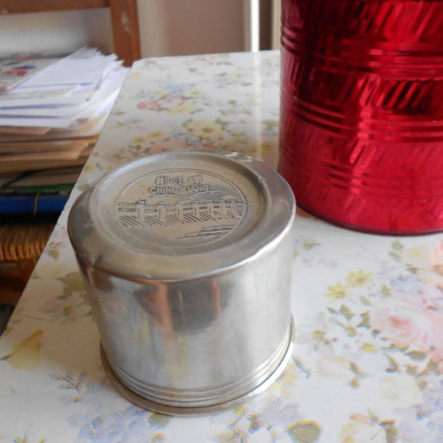 Ching Kiang thermos used vintage metal