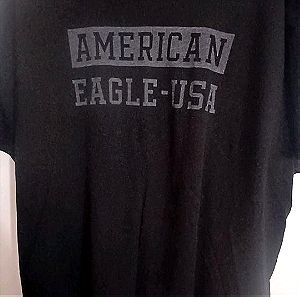 T-shirt American Eagle μαύρη μέγεθος large