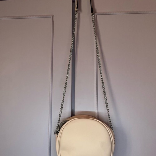 Crossbody bag light pink with silver stars and chain like new