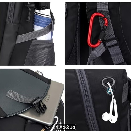 Backpack 40 lit new, black and gray