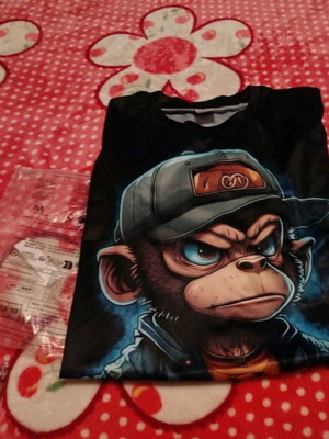 Men's Fashion short-sleeve T-shirt new, size XL, black