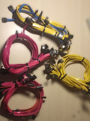 SATA Cable Bundles and Mini SAS SFF-8087 Breakout Cable like new