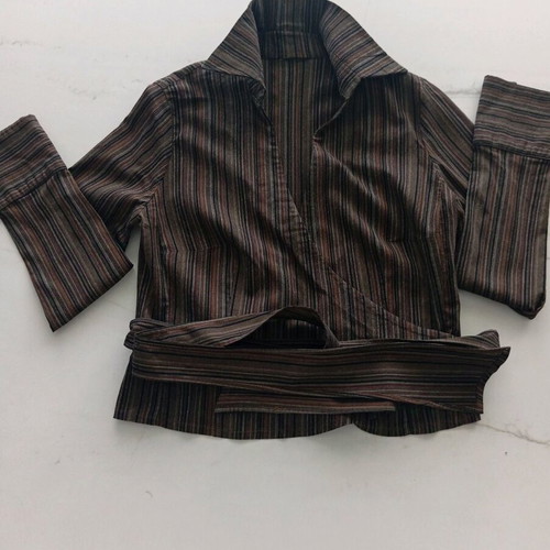 Striped wrap shirt like new, size S