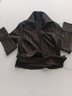 Striped wrap shirt like new, size S