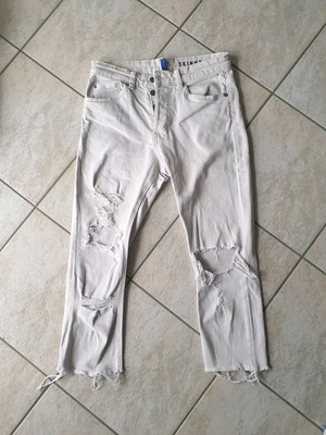Off white τζιν H&M distressed