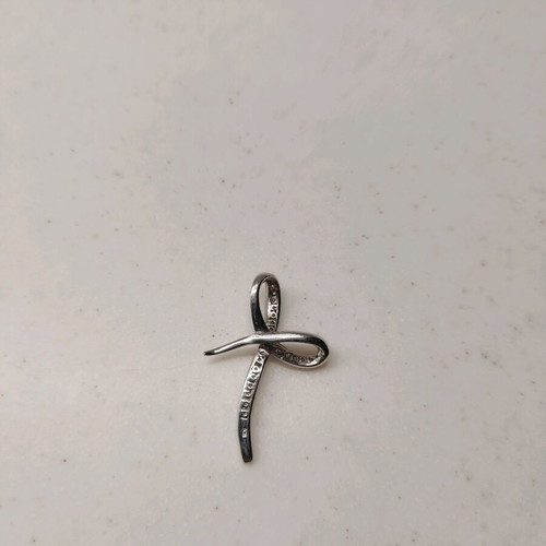 Women's cross necklace jewelry used, silver 925