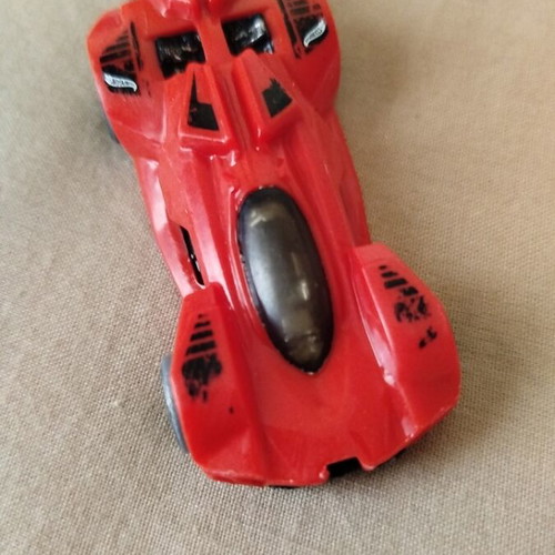 Hot Wheels metal toy car with racing design, like new