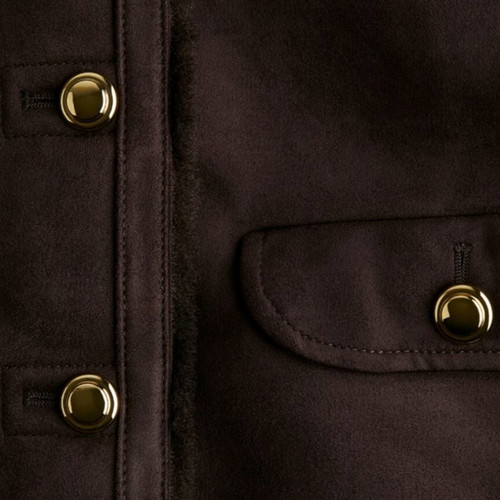 H&M jacket short brown XXL new with fluffy texture