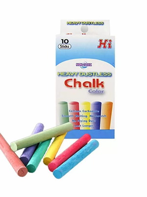 Colored chalk new, pack of 10 pieces
