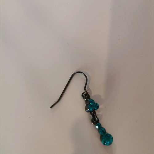 Dangling earrings like new from brass with turquoise stones