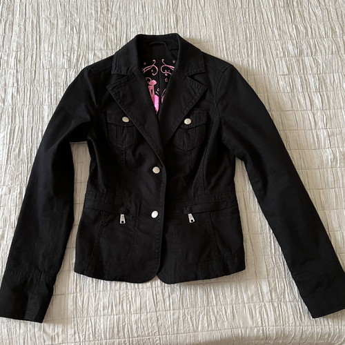 Black denim jacket like new, size S