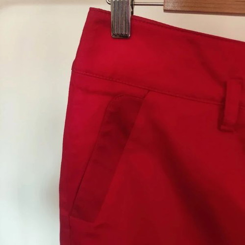 Sandro Ferrone Red Cotton Stretch Summer Skirt Size S Like New