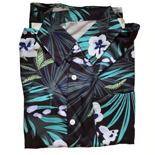 Men's summer shirt size M, new, black and green