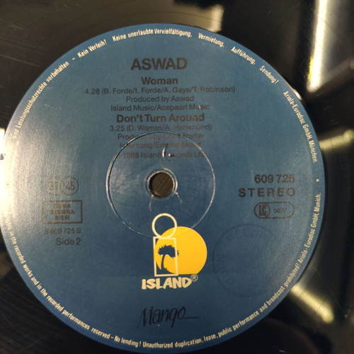 Aswad Don't Turn Around 12'' Vinyl Maxi Single used, reggae