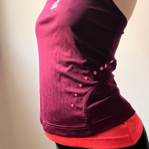 Adidas sports sleeveless top used, multicolor