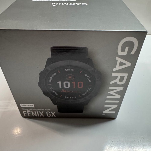 Garmin Fenix 6X Pro Solar smartwatch like new with box