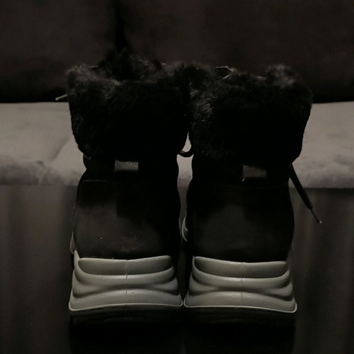 Imac leather boots like new with fur, size 41, black