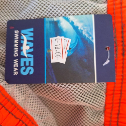 Men's swim shorts used, size Large, beige, Waves Swimming Gear