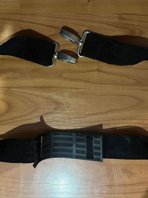 Bag strap new, black, 118cm, shoulder or crossbody with plastic pad