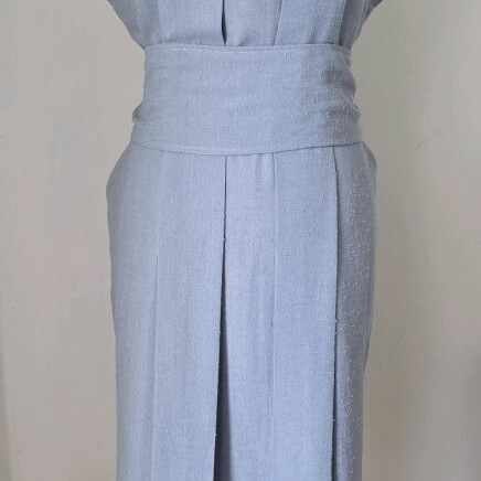 Vintage "Rigas" 1980s dress used, gray, one size