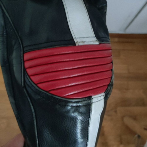 Leather Racing Motorcycle Jacket used with reinforced back, shoulders, elbows, size No54