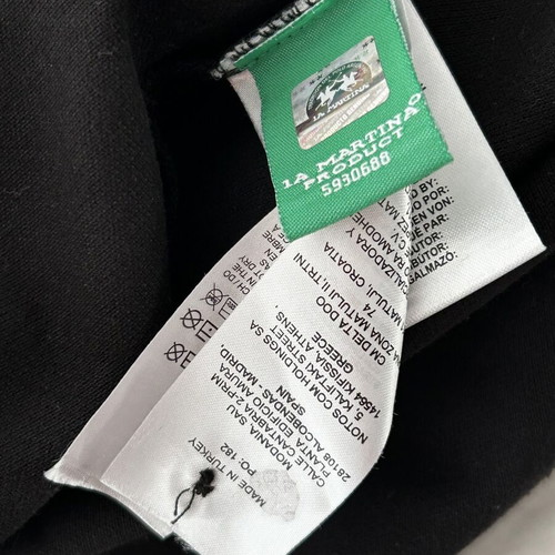 La Martina Man Polo Black Silver Size L New