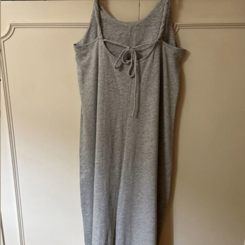 H&M midi gray dress with twisted straps, new