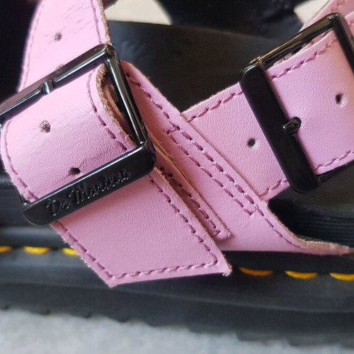 Dr Martens sandals with pink fur like new, size 37