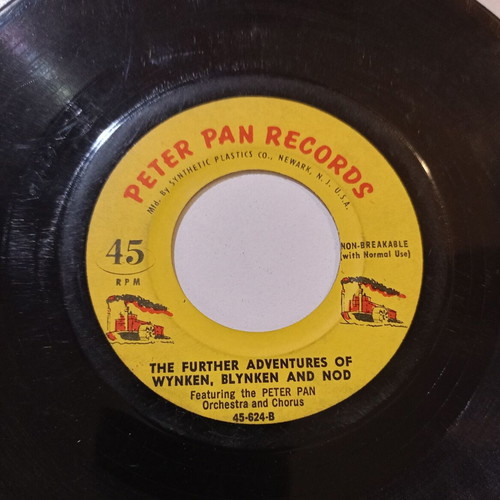 Peter Pan 45 rpm record used, The Further Adventures of Wynken Blynken and Nod