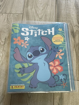 Άλμπουμ Stitch Panini σαν καινούργιο με 78 κάρτες και 2 συλλεκτικές