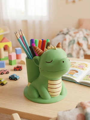3D Printed Dragon Pen Holder handmade, new, eco-friendly
