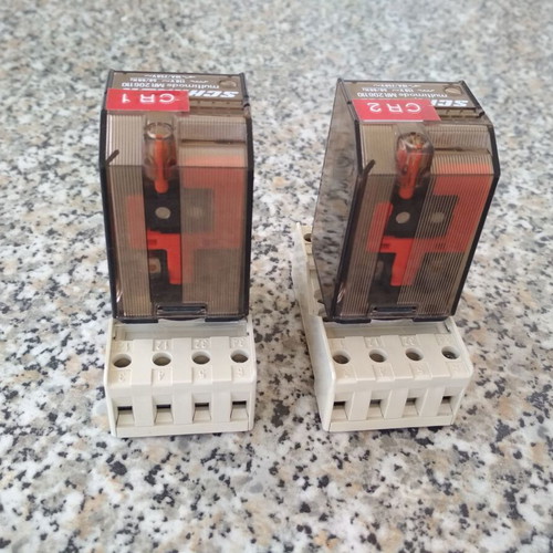 Schrack Multimode MR 110V Power Relays with Sockets, Set of 2