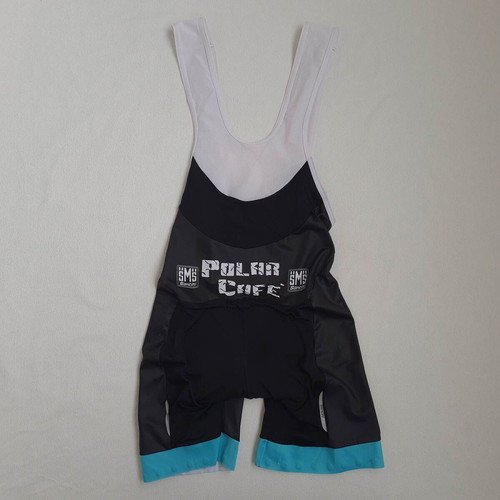 SMS Santini men's cycling bib shorts used, size XS, padded, made in Italy