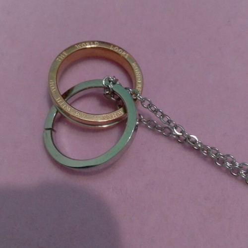Steel necklace in gift box new