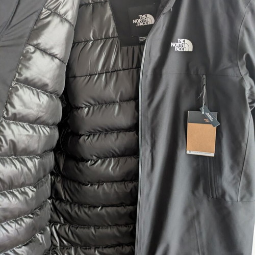 The North Face MTN Range Down Insulated Waterproof Hooded Parka Jacket Size Medium Black New