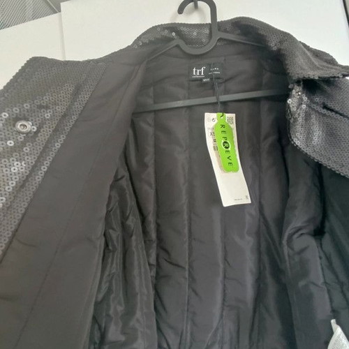 Zara sequin jacket new, black, XS