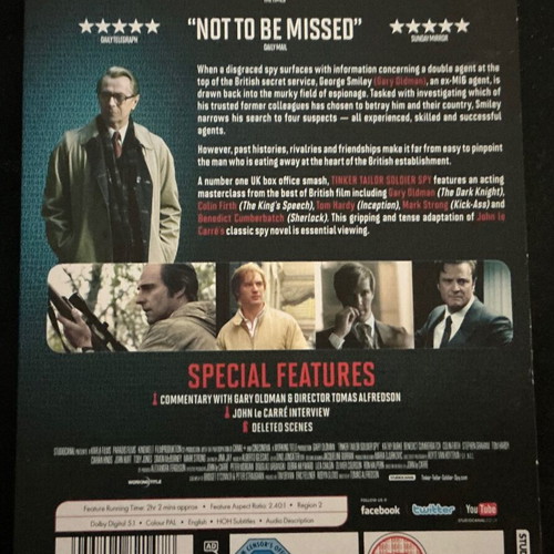 Tinker Tailor Soldier Spy DVD like new, crime genre, subtitles