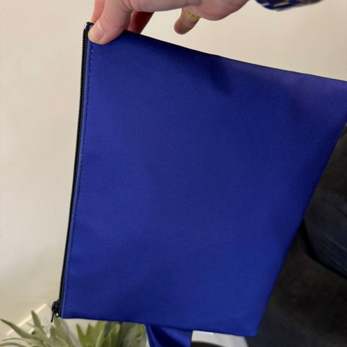 Blue Handbag Clutch New With Handle