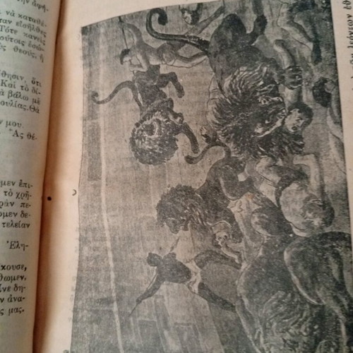 Antique book with many engravings, 1922 edition, used