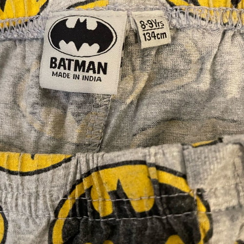 Batman pyjama bottom used, size 8-9, grey and yellow